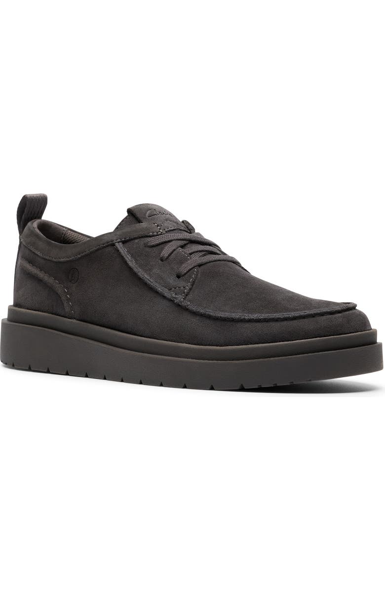 Clarks<sup>®</sup> Polden Moc Toe Derby, Main, color, Dark Grey Suede