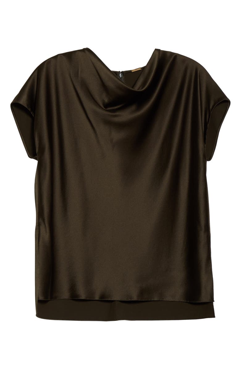 Adam Lippes Cowl Neck Silk Charmeuse Blouse, Alternate, color, 