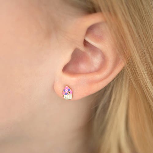 IN SEASON JEWELRY IN SEASON JEWELRY 14K COLORFUL CUPCAKE EARRINGS 