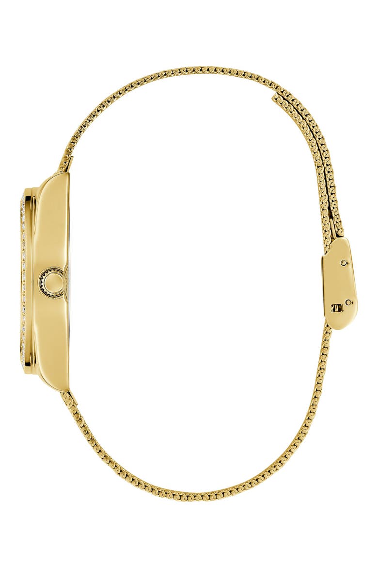Boa Crystal Bezel Goldtone Mesh Strap Watch, 32mm, Alternate, color, GOLD
