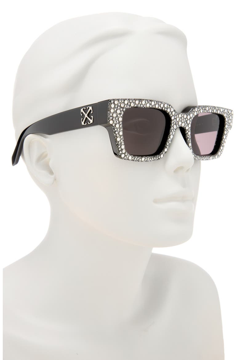 Virgil 50mm Square Sunglasses, Alternate, color, SILVER DARK GREY