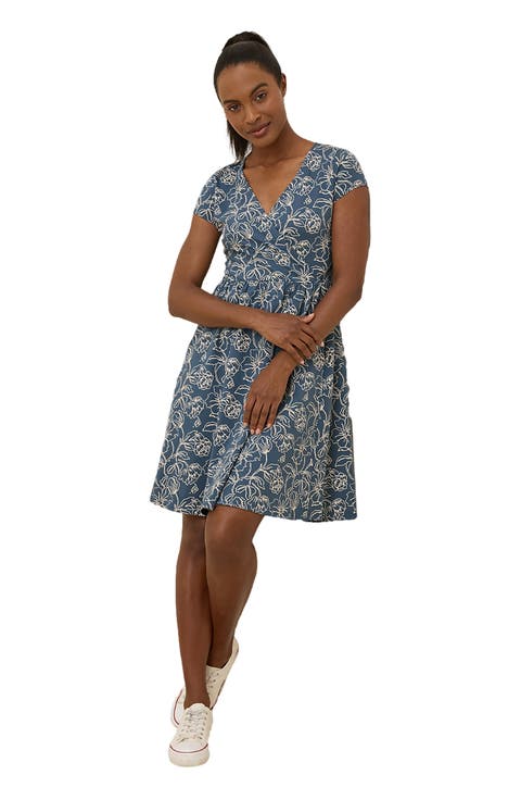 Fit 
Flare Crossover Dress