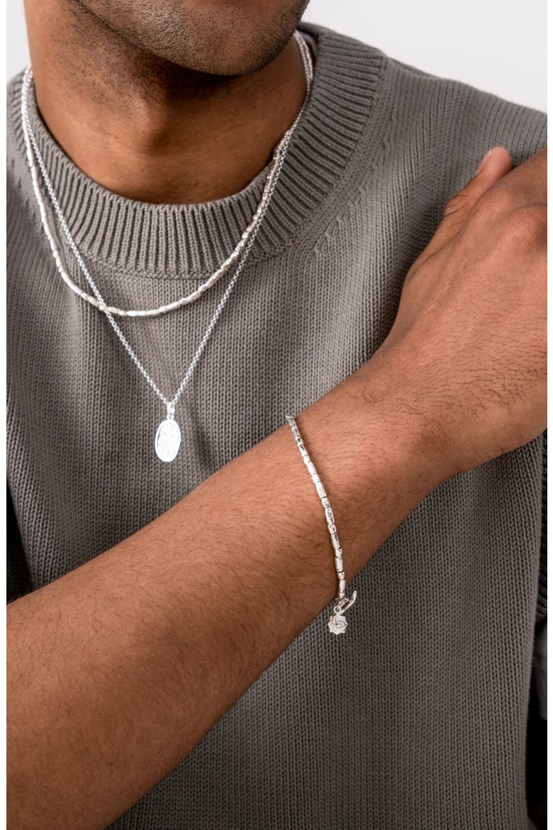 Men's Rice Nomad Bracelet, Alternate, color, Sterling Silver