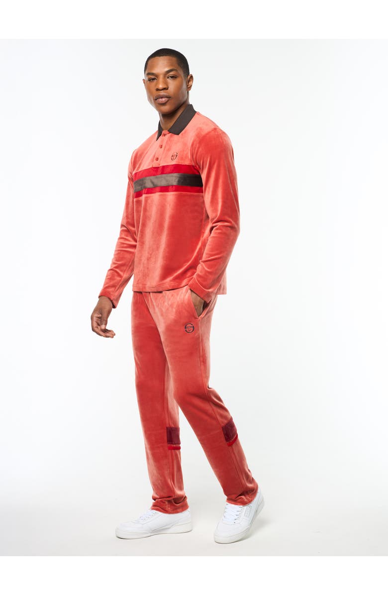 Sergio Tacchini Banda Velour Polo, Alternate, color, Hot Sauce