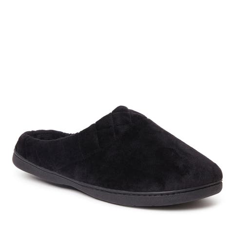 Darcy Quilted Cuff Velour Clog Slipper (Women)