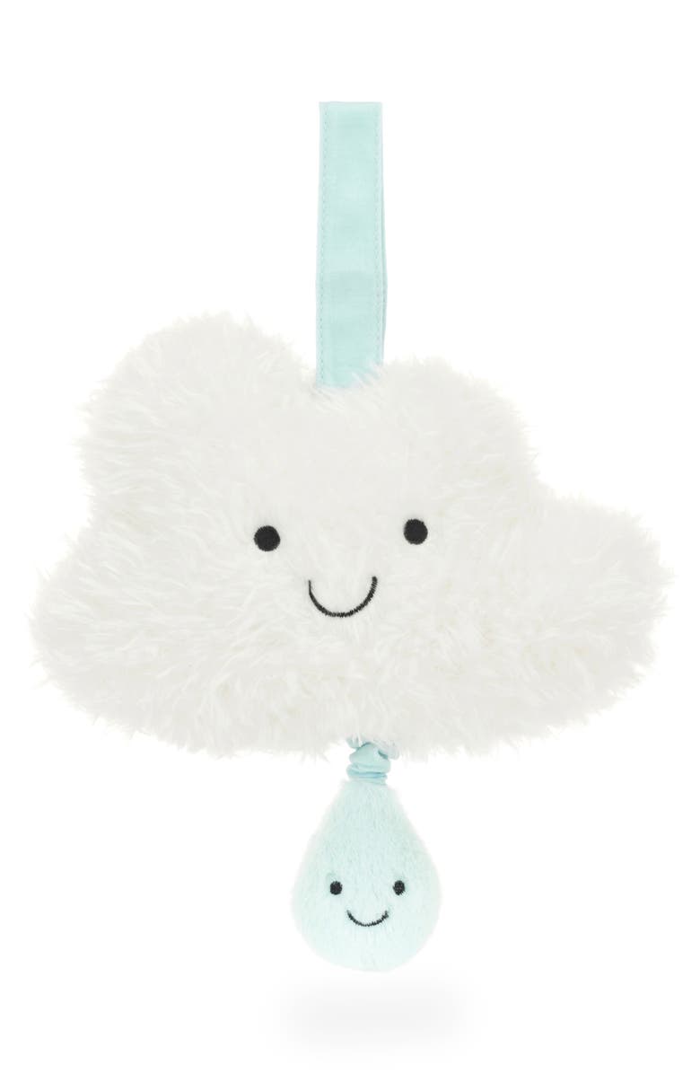 Jellycat Amusable Cloud & Raindrop Plush Musical Pull Toy, Main, color, White