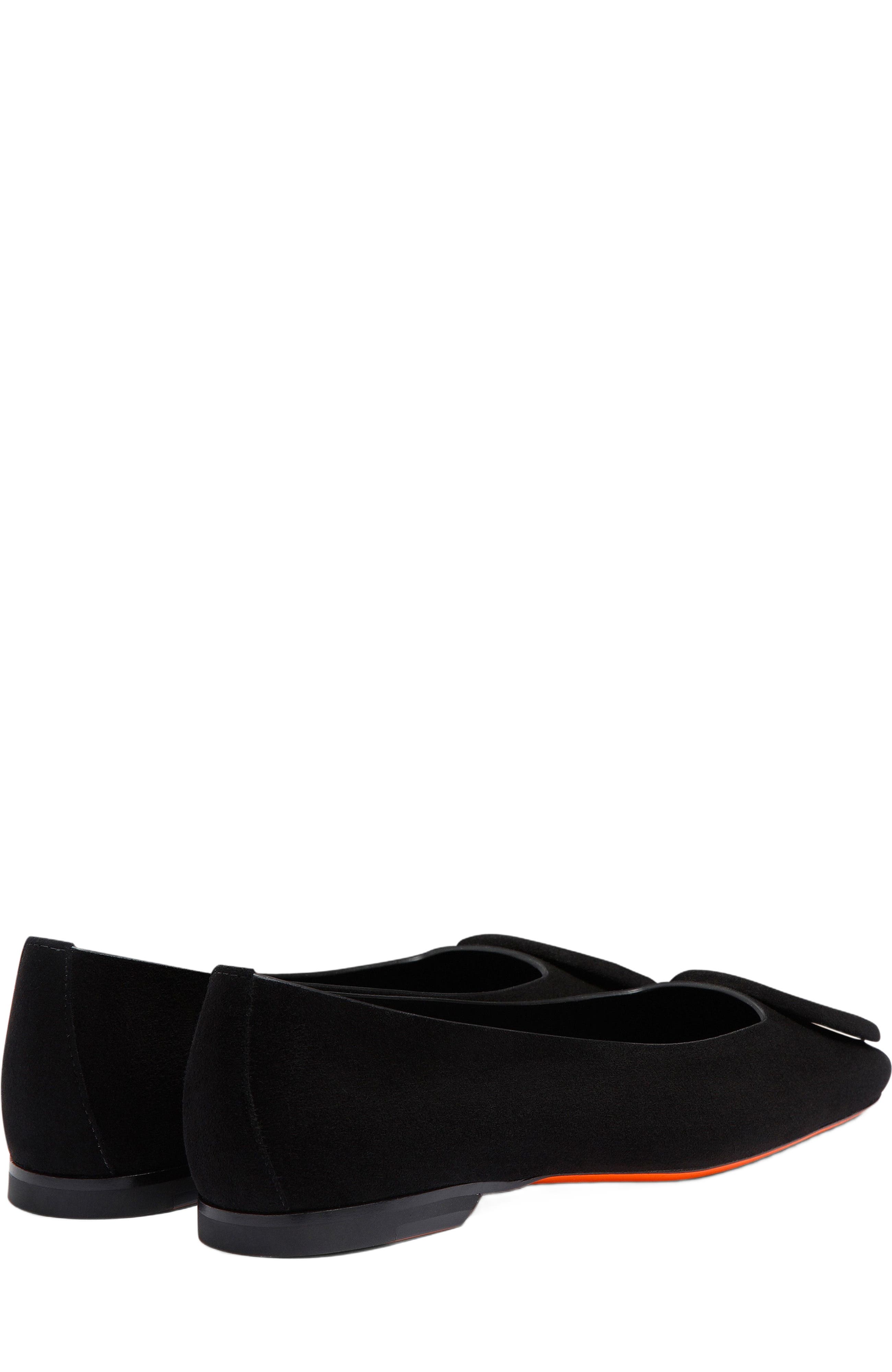 Santoni Women's suede ballet flat, Alternate, color, 