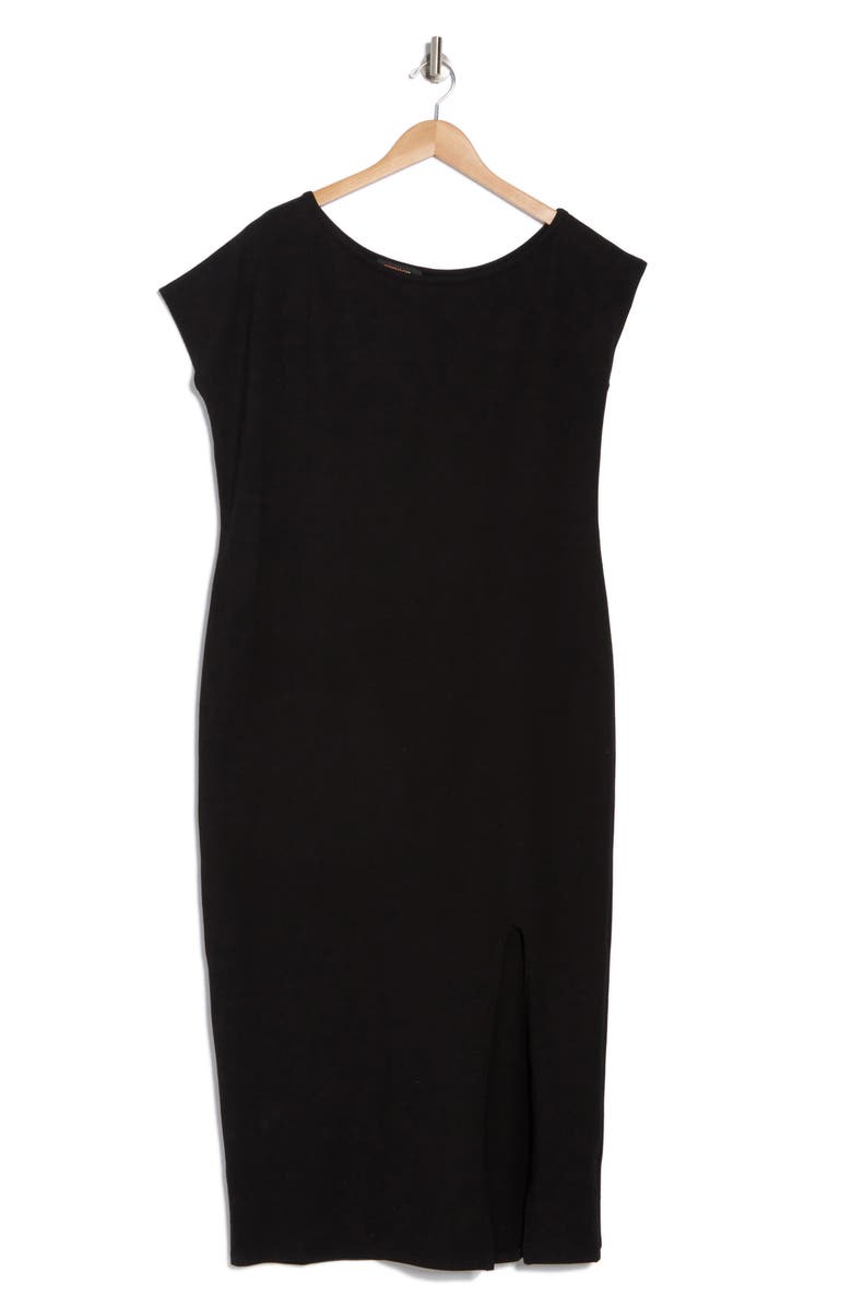 Renee C Drop Shoulder Knit Shift Dress, Alternate, color, Black
