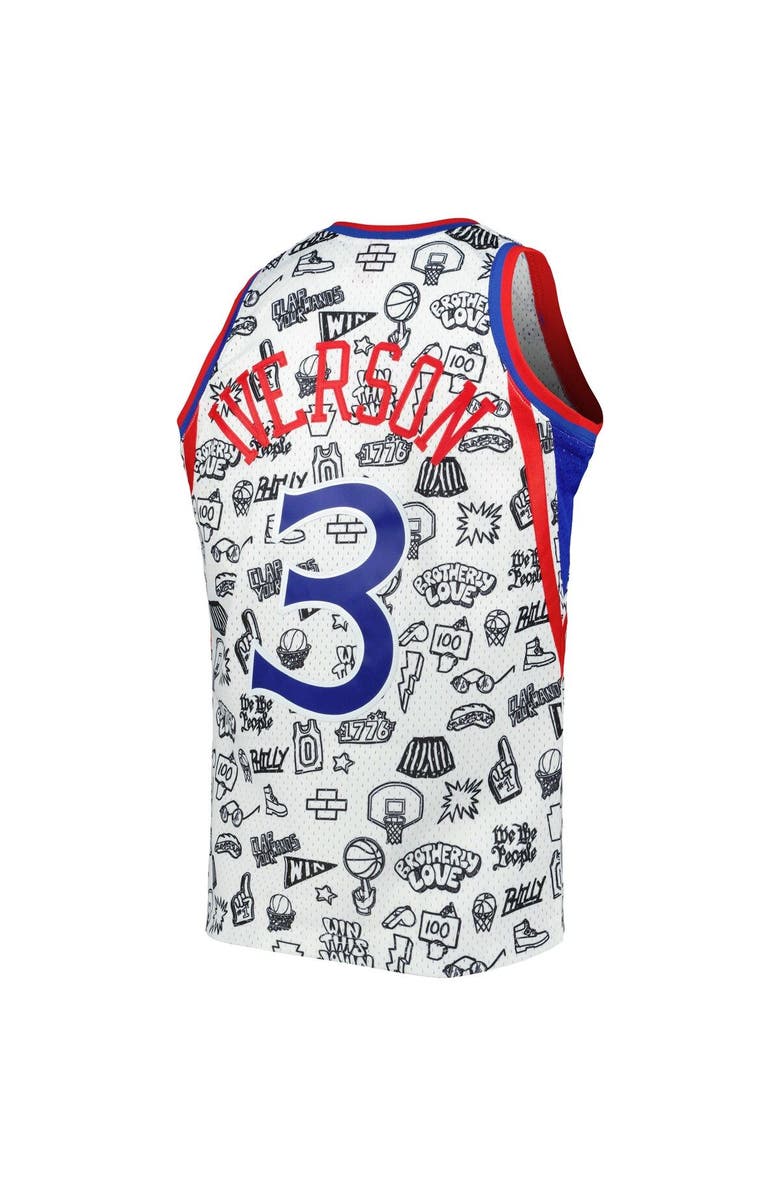 Mitchell & Ness Men's Mitchell & Ness Allen Iverson White Philadelphia 76ers 1996/97 Swingman Jersey, Alternate, color, 