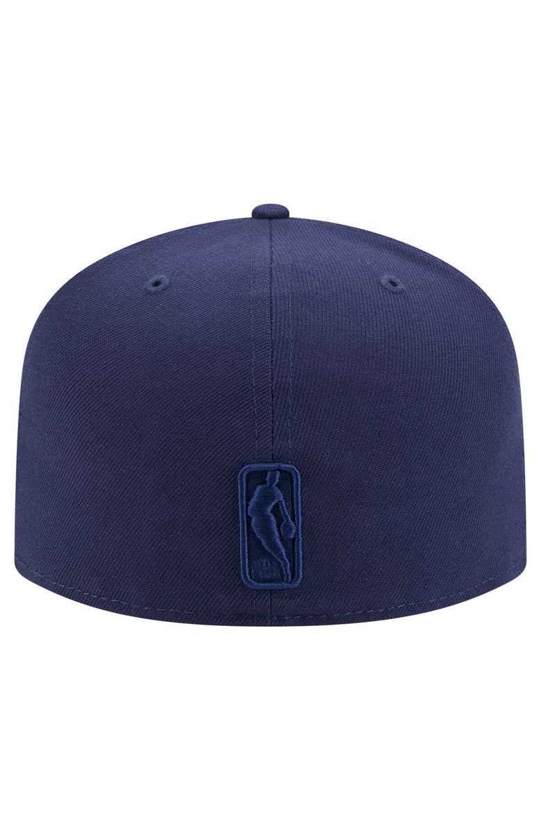 New Era Men's New Era  Navy Denver Nuggets Colorpack A-Frame Pinch Front 59FIFTY Fitted Hat, Alternate, color, 