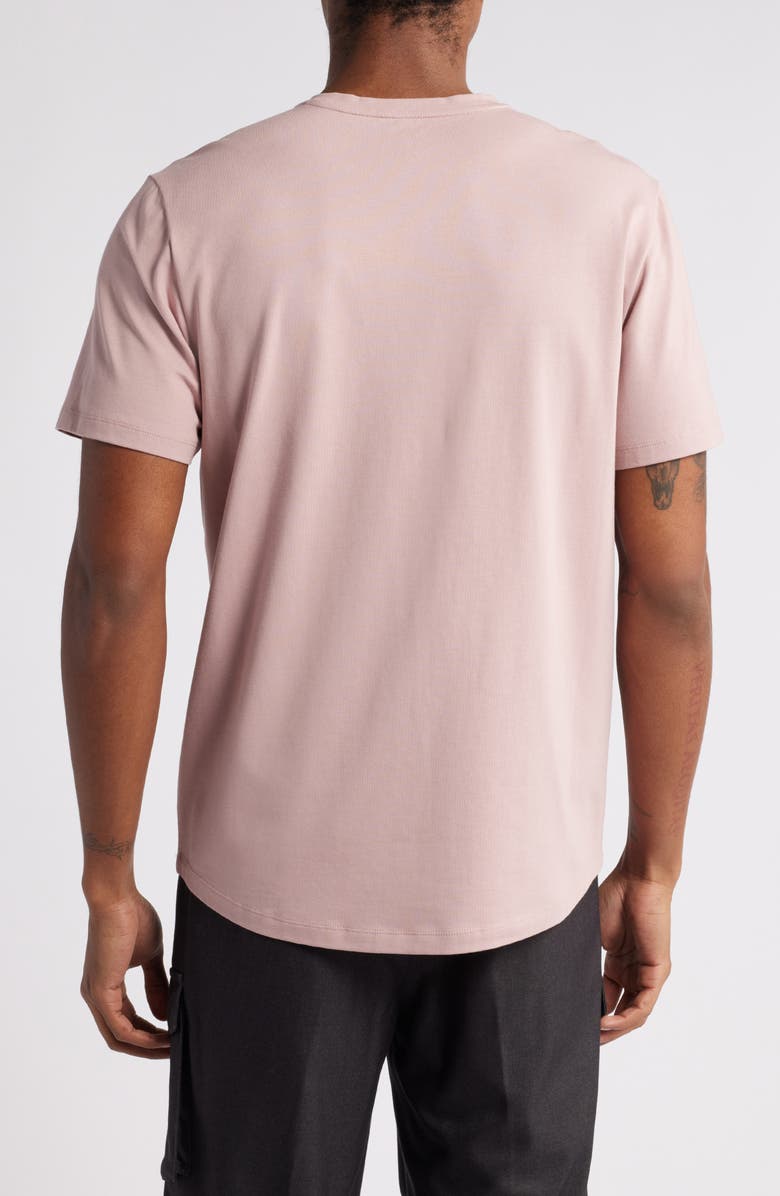 Open Edit Crewneck Stretch Cotton T-Shirt, Alternate, color, Pink Timber