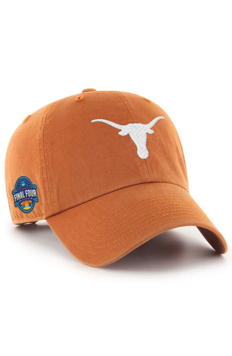 '47 Men's '47 Texas Orange Texas Longhorns 2025 NCAA Women's Basketball Tournament March Madness Final Four Clean Up Adjustable Hat, Main, color, 
