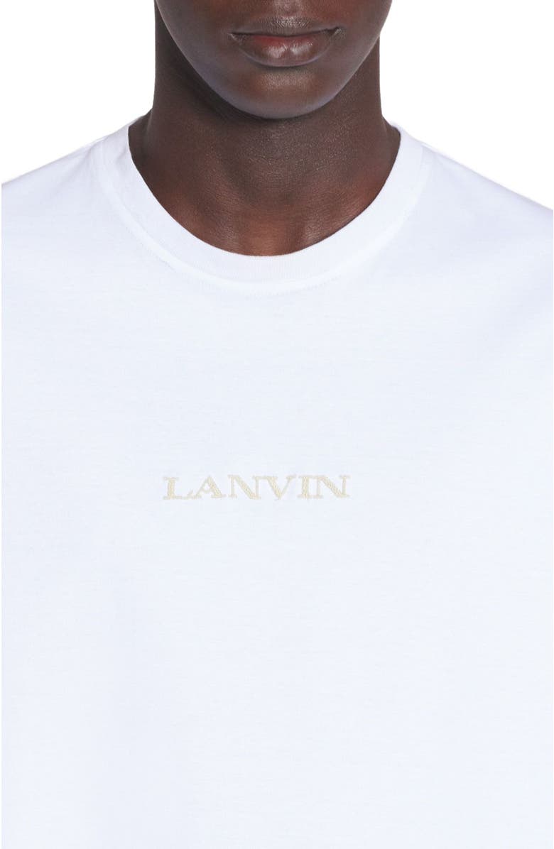 Lanvin Embroidered T-Shirt, Alternate, color, Optic White