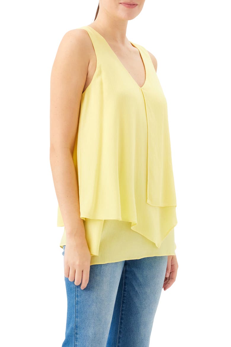 Drape Layered Asymmetric Tank, Alternate, color, YELLOW