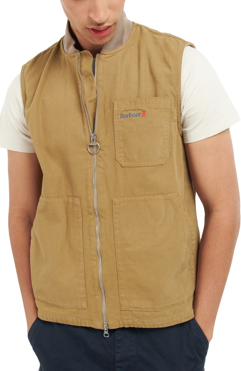 Barbour Tin Cotton Vest, Main, color, 