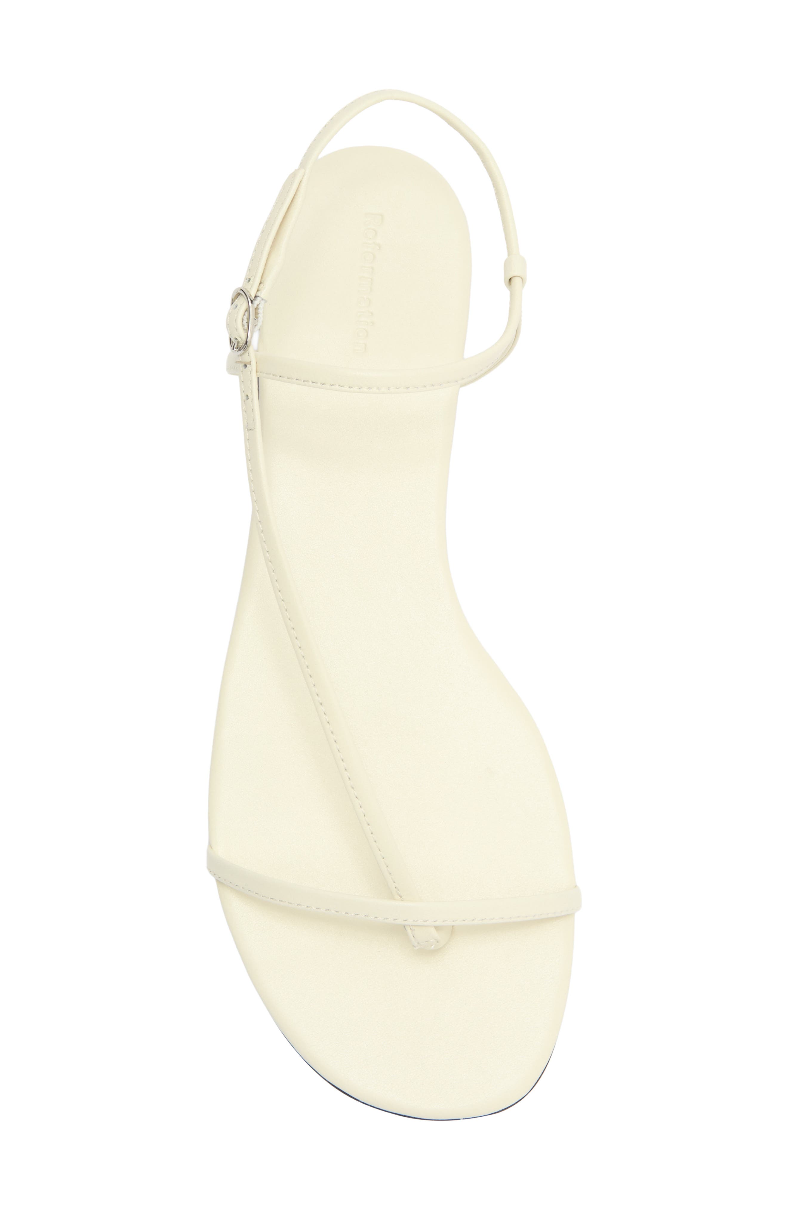 Pina Flat Sandal, Alternate, color, WHITE LEATHER