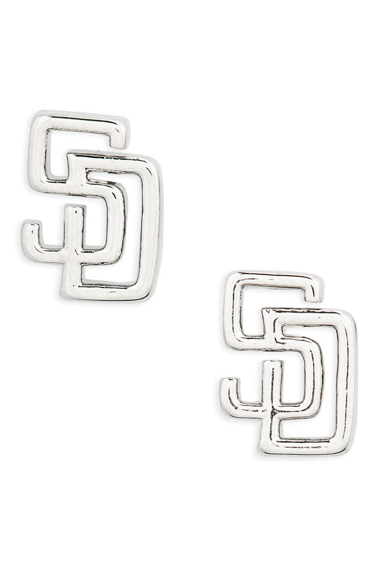 San Diego Padres Logo Stud Earrings, Main, color, GOLD