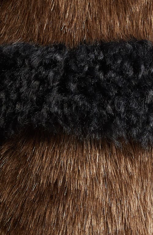 Stand Studio Hayden Oversize Faux Fur Coat In Black