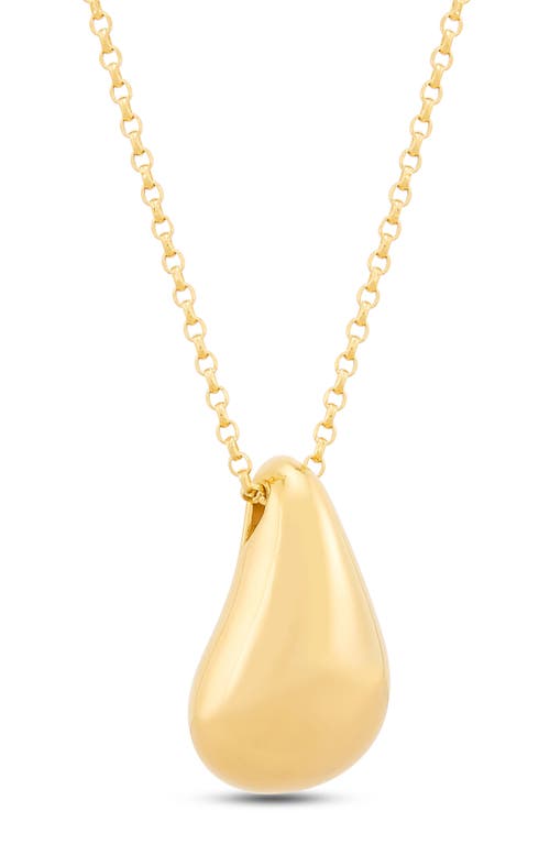 Frankie & Zoe Teardrop Pendant Necklace In Gold
