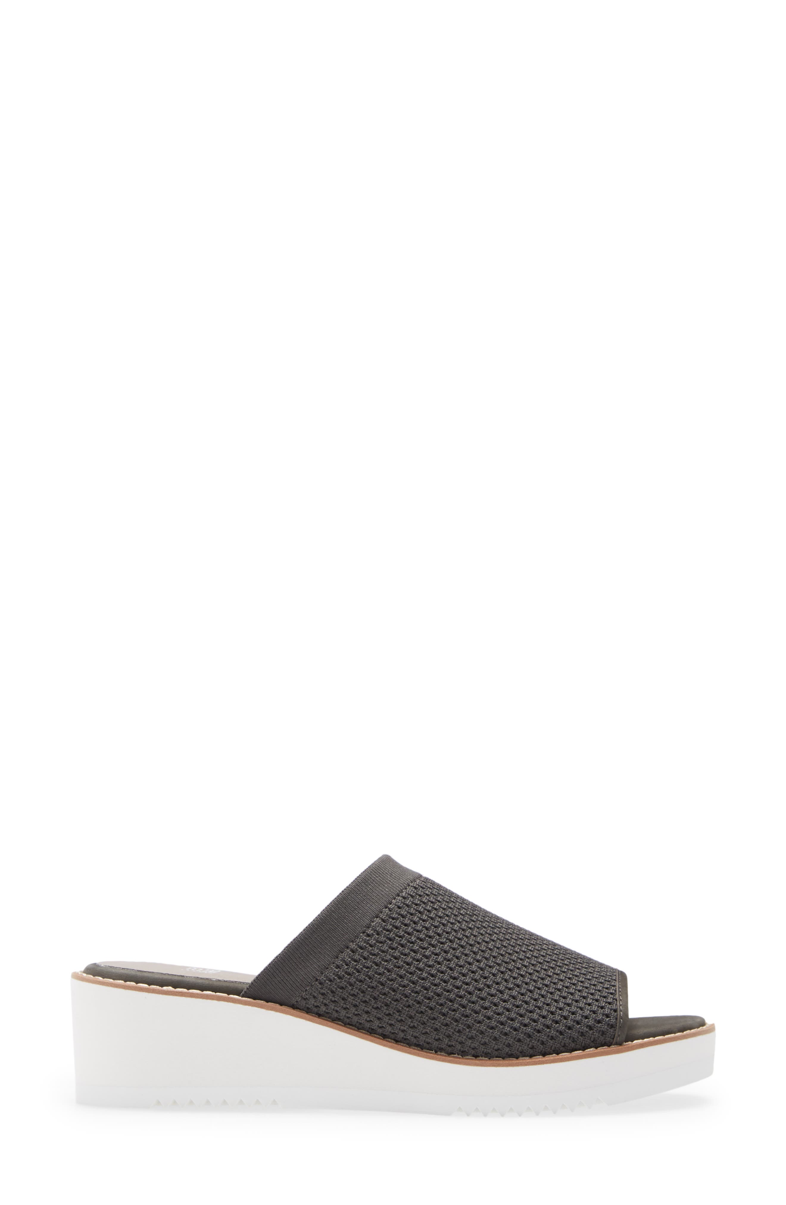 Telly Wedge Slide Sandal, Alternate, color, GRAPHITE NUBUCK