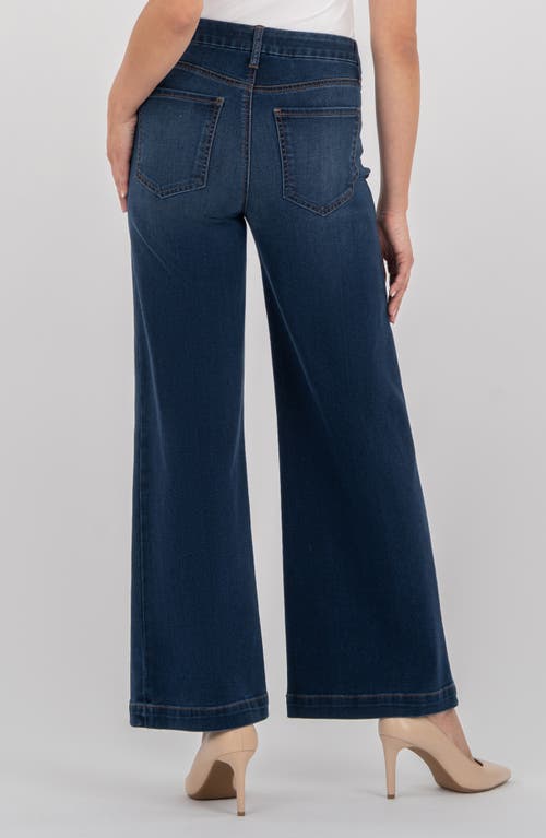 Kut From The Kloth Meg Patch Pocket Wide Leg Jeans In Black