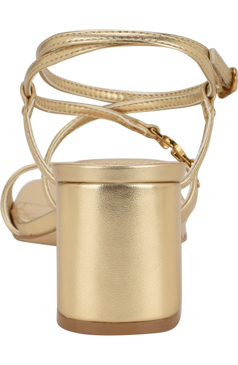 GUESS Galeon Ankle Strap Sandal, Alternate, color, Gold