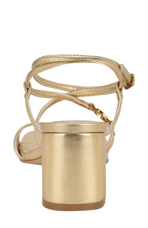 Guess Galeon Ankle Strap Sandal In Gold