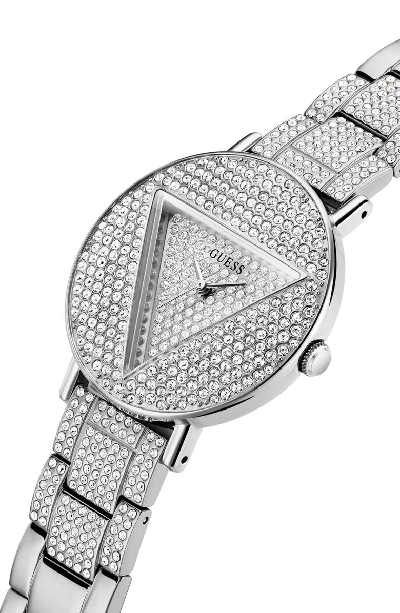 GUESS Crystal Pavé Bracelet Watch, 36mm, Alternate, color,
