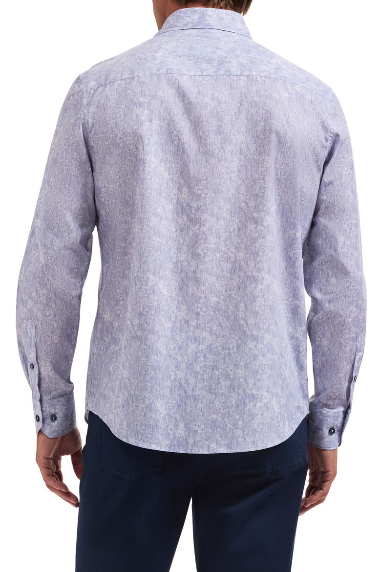 Alvin Paisley Cotton Shirt, Alternate, color, AIR BLUE