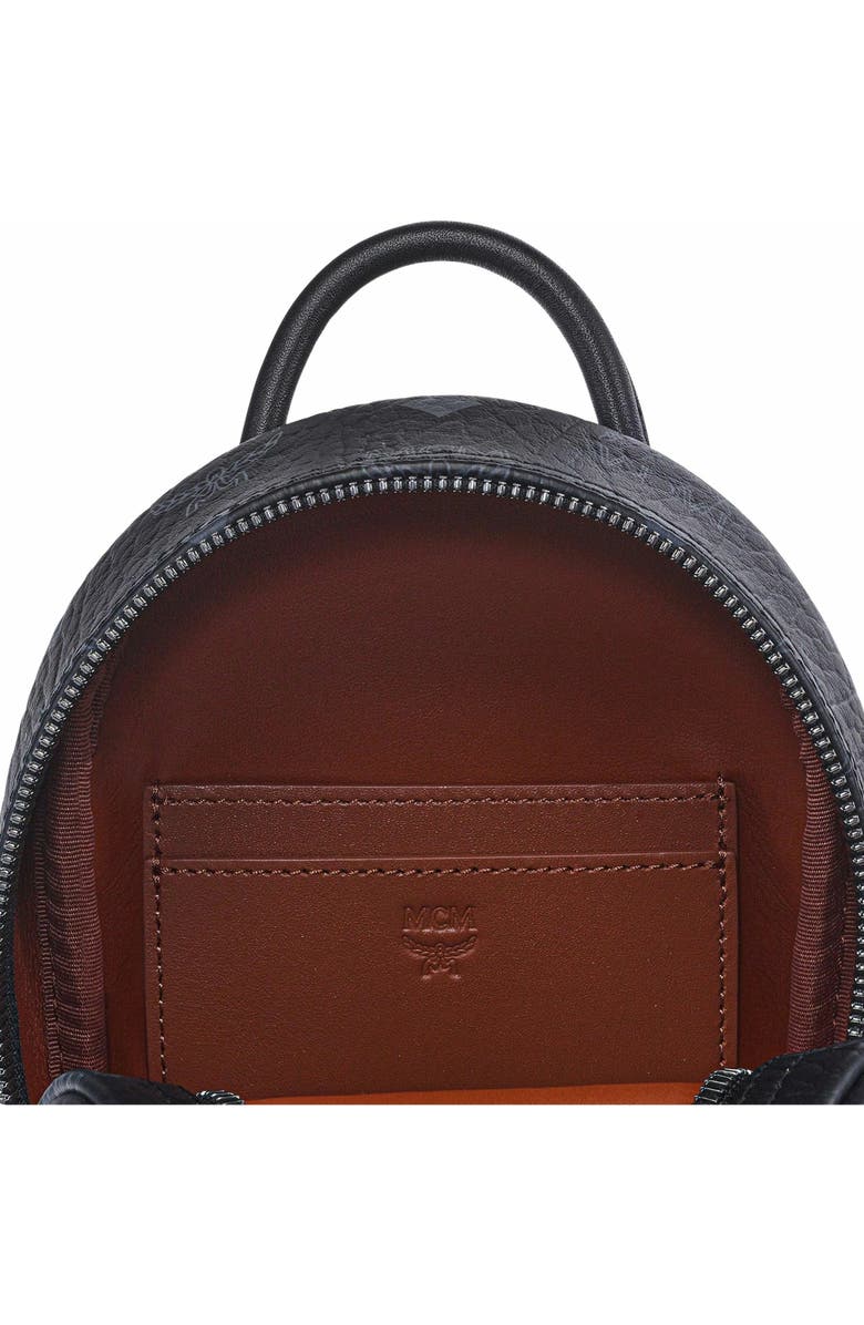 MCM Stark Bebe Boo Side Studs Backpack in Visetos, Alternate, color,