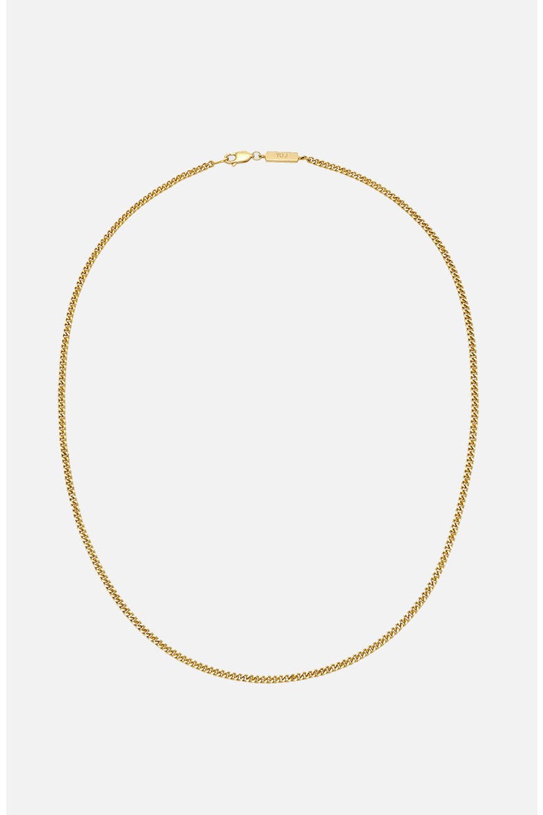 Curb Chain Necklace, Main, color, Gold