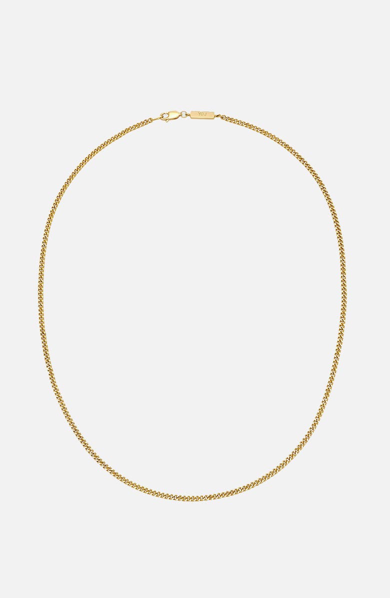 YOJ Curb Chain Necklace, Main, color, Gold
