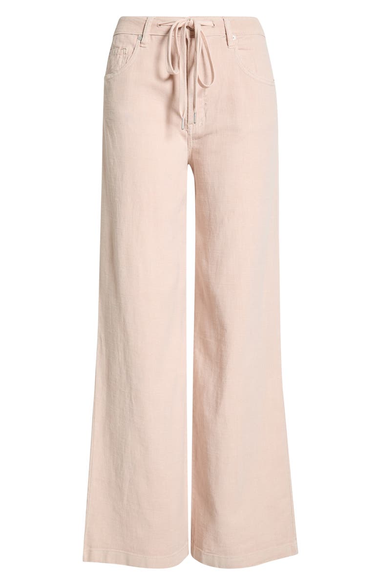 BLANKNYC Low Rise Cotton & Linen Pants, Main, color, Chilled Rose-Light Pink