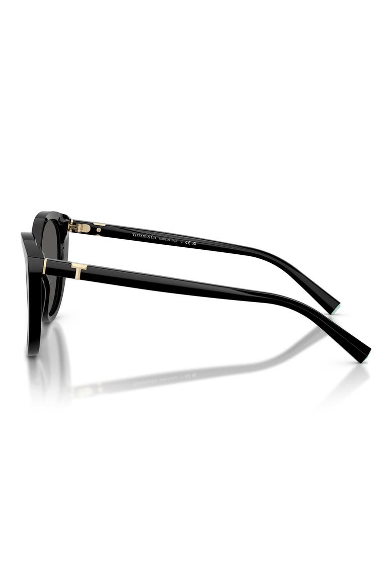 56mm Cat Eye Sunglasses, Alternate, color, BLACK / DARK GREY
