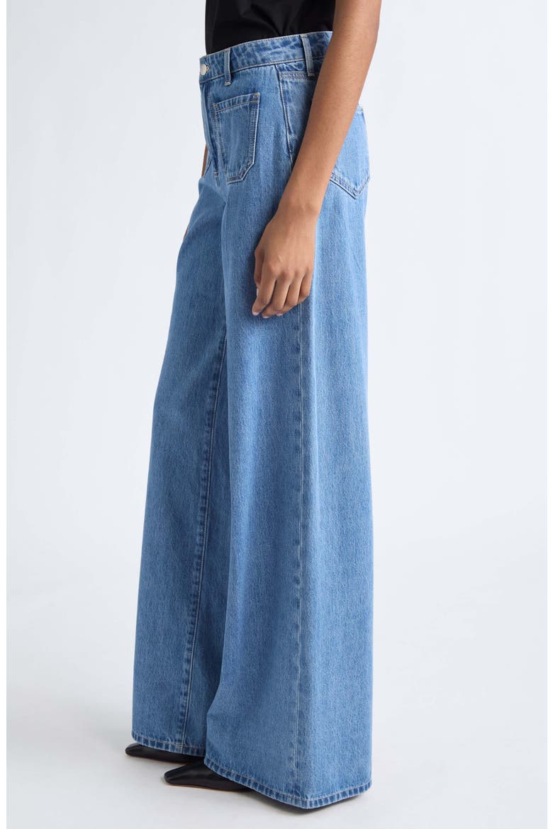 Delcan High Waist Wide Leg Jeans, Alternate, color, SOLVERA