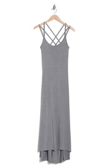 Go Couture Strappy Maxi Dress In Gray
