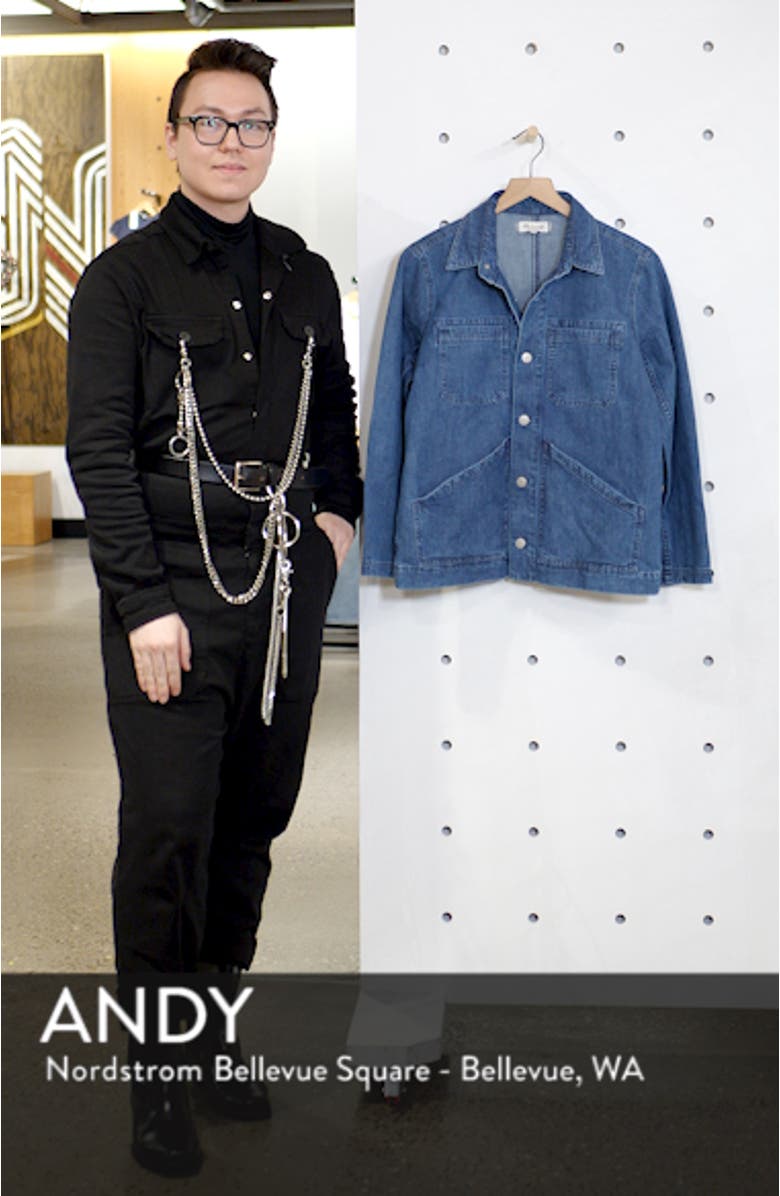 Denim Patch Pocket Chore Coat, sales video thumbnail