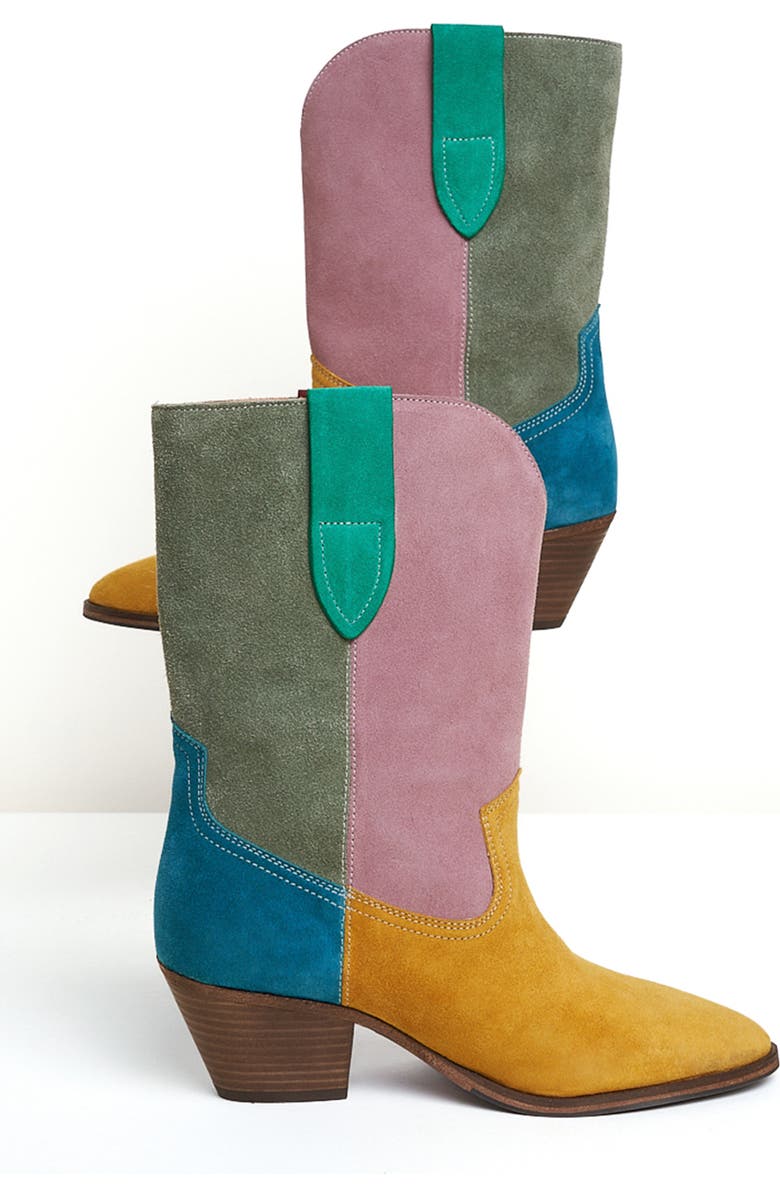 Charlotte Stone Roberta Multicolor Western Boot, Alternate, color, Casita