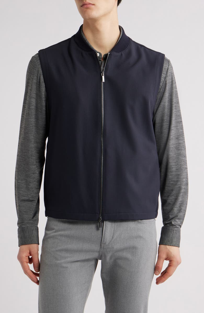 BOSS Hanry Zip Vest, Main, color, Dark Blue