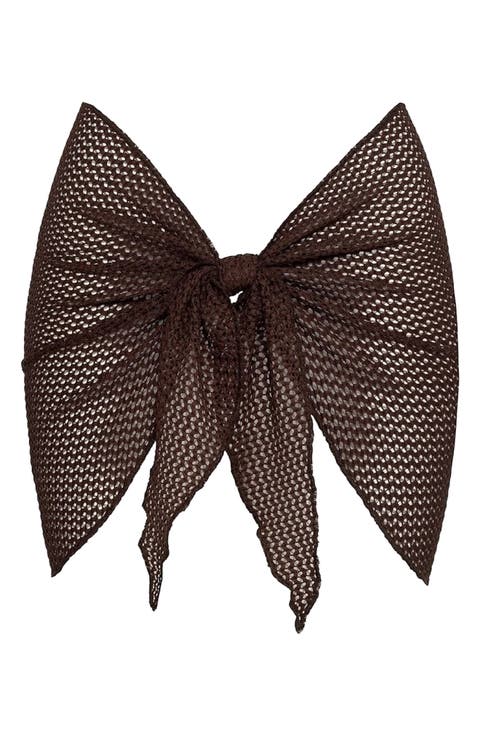 Espresso Sheer Cover-Up Sarong