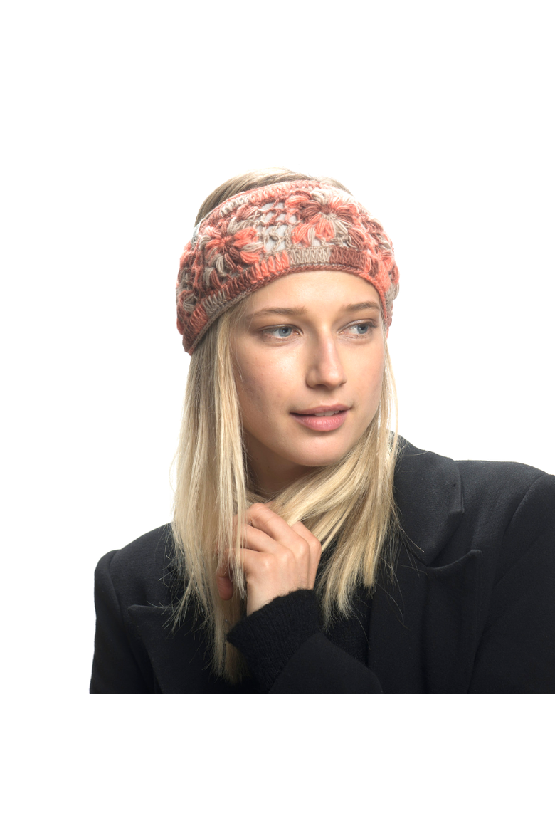 Flower Crochet Headband- MULTI's, Alternate, color, White Multi