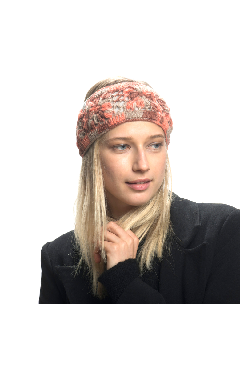 Nirvanna Designs Flower Crochet Headband- MULTI's, Alternate, color, Black/White/Oatmeal