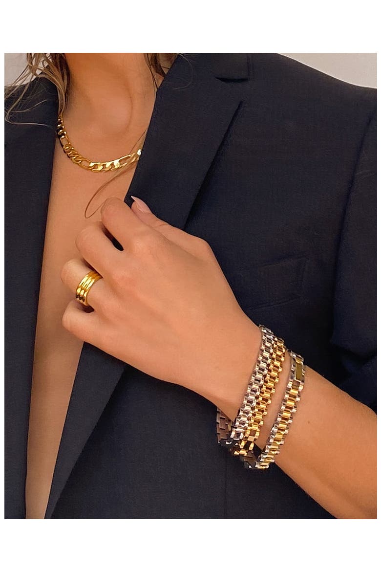 Timepiece Chain Bracelet, Alternate, color, GOLD