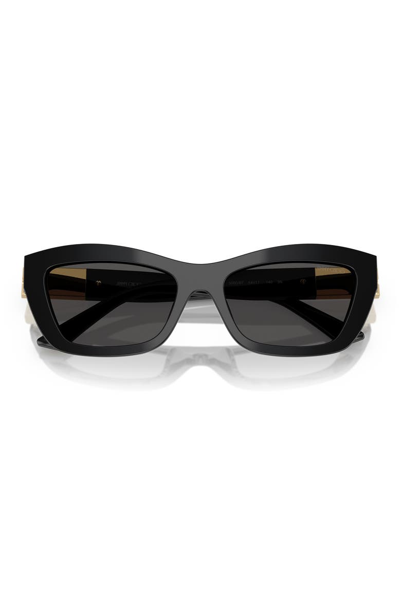 54mm Cat Eye Sunglasses, Alternate, color, BLACK
