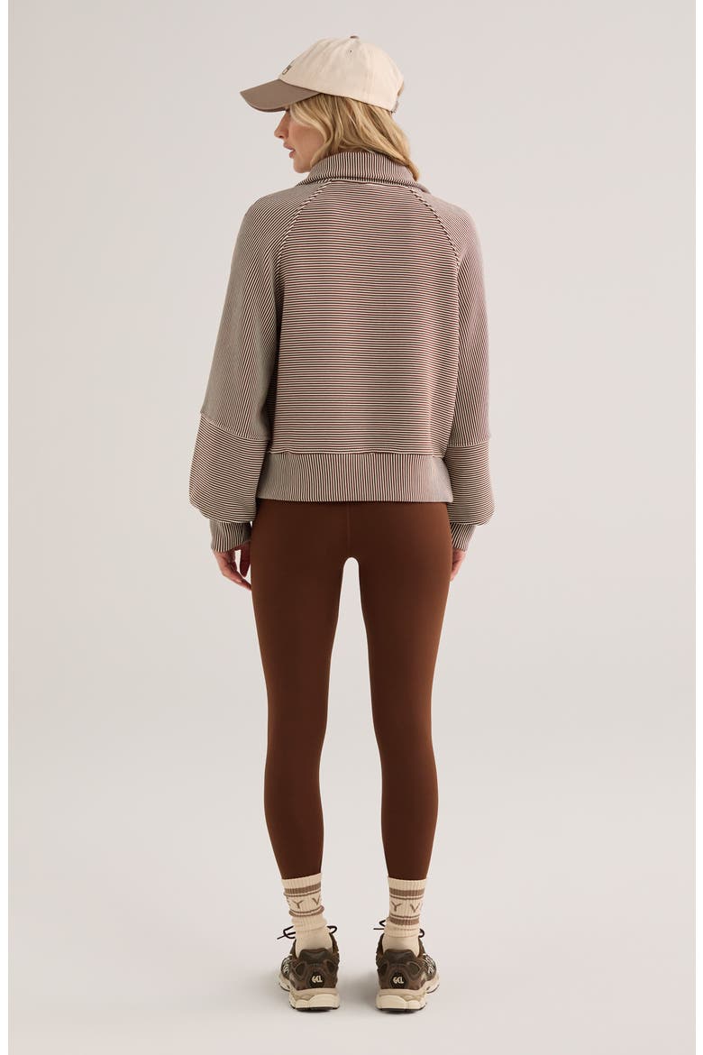Milano Half-Zip Sweatshirt, Alternate, color, DARK WALNUT