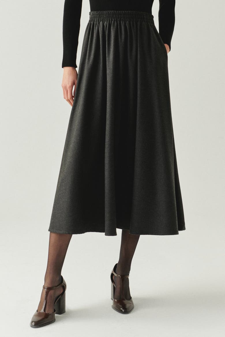 Lauryn Midi Skirt, Alternate, color, GREY