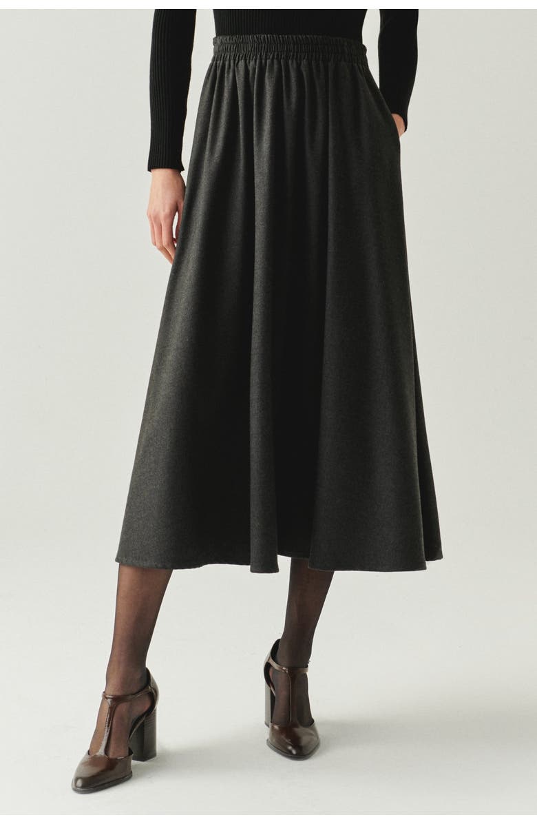 Exquise Lauryn Midi Skirt, Alternate, color, Grey