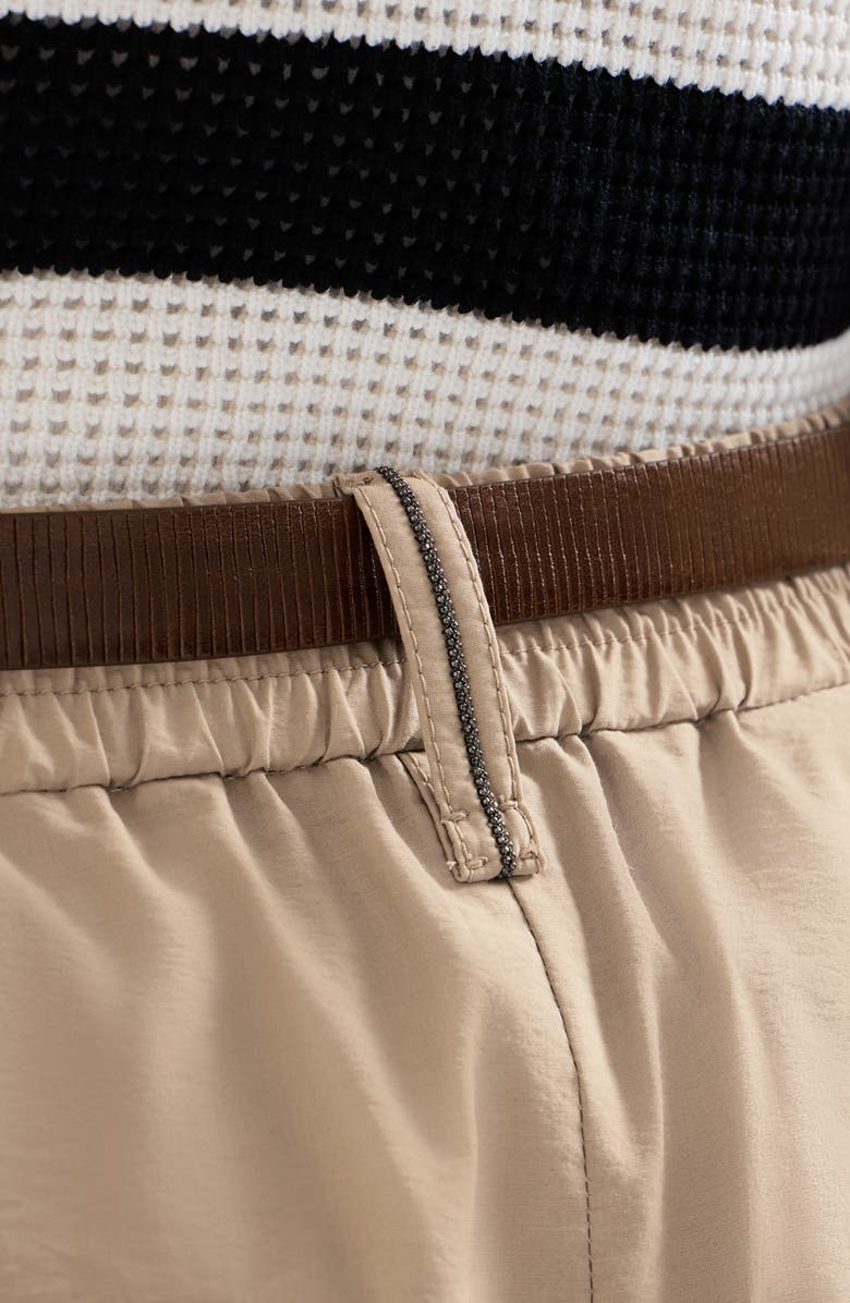 Brunello Cucinelli Boxy pleated trousers, Alternate, color, Espresso