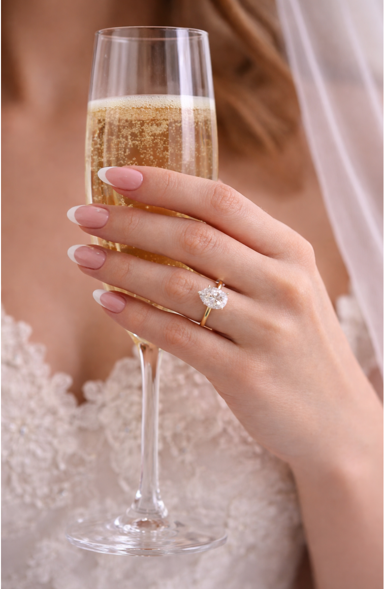 DLORIA 2 ct. Pear-Cut Moissanite VVS1 Ring in Gold Vermeil or Sterling Silver Isabella, Alternate, color, Gold