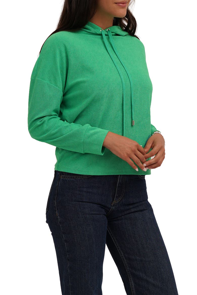 Terry Drawstring Hoodie, Alternate, color, GREEN